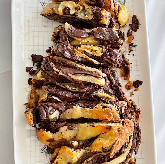 Chocolate Tahini Babka