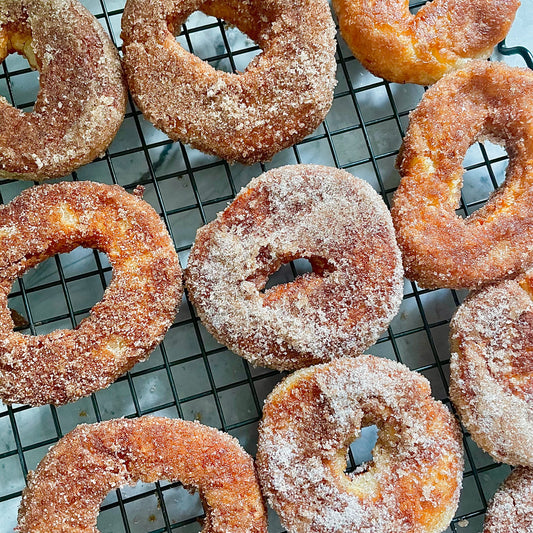 Make donut holes or your traditional round shape using this grain-free low-carb yeast free recipe. It is super simple and perfectly sweet even though it is sugar-free!