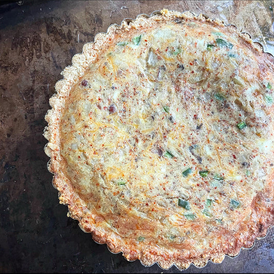 Quiche Lorraine with a Keto Pie Crust