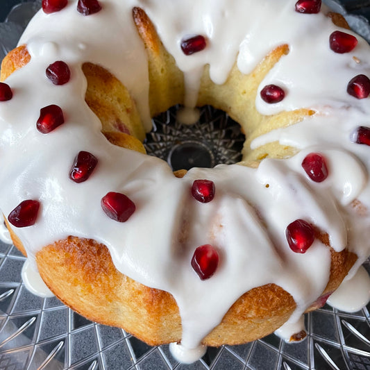 This Cranberry Orange Cake is the perfect festive dessert! Moist and loaded with tart cranberries and orange flavor, it is low carb, sugar free and easy to make.