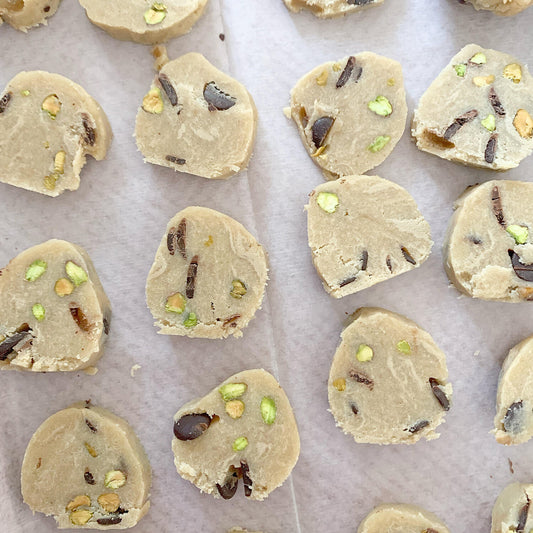 Chocolate Chip Pistachio Shortbread