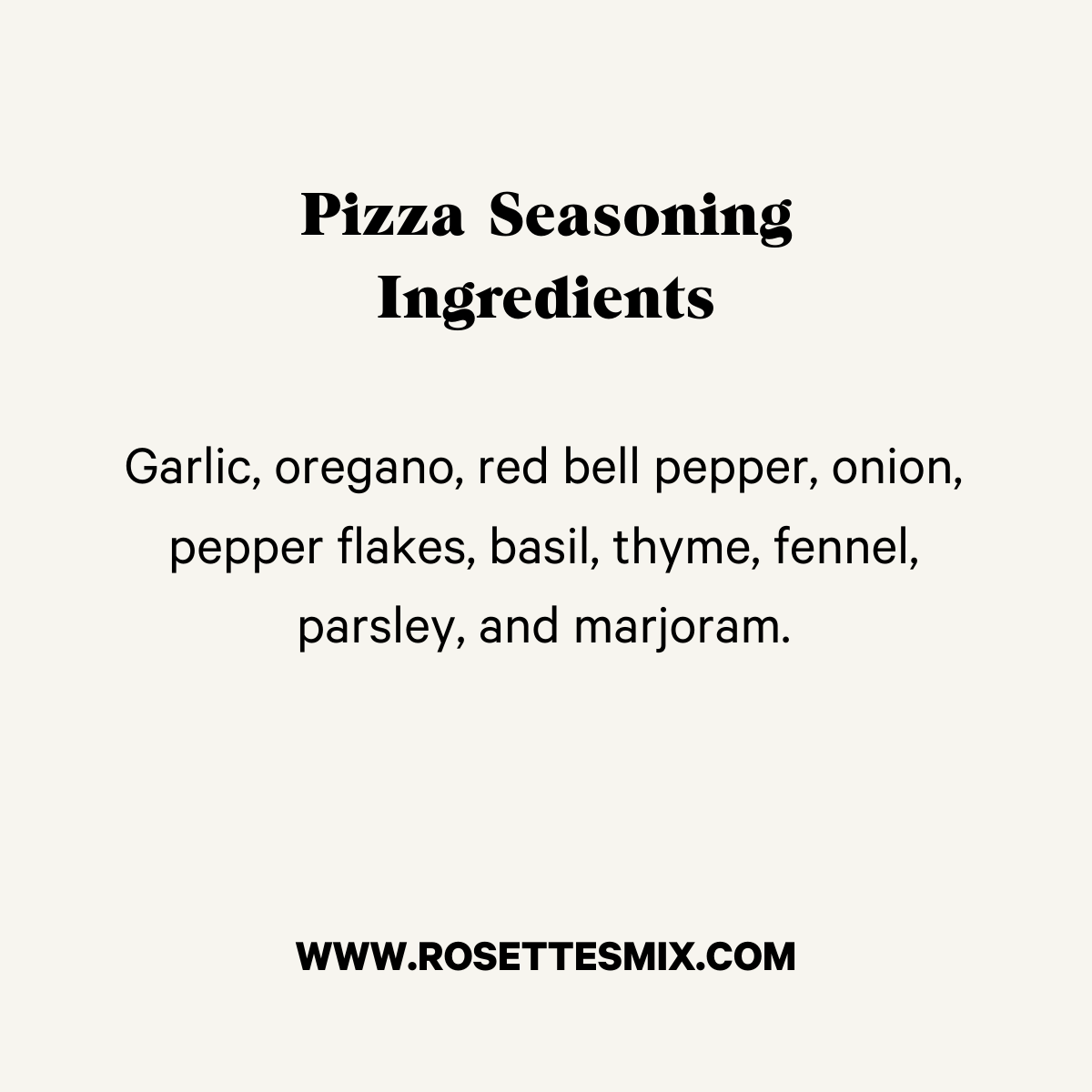 Pizza Seasoning