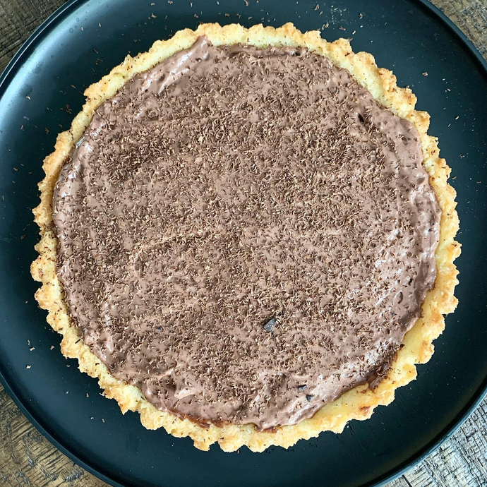 Chocolate Pie with Coconut Macaroon Crust