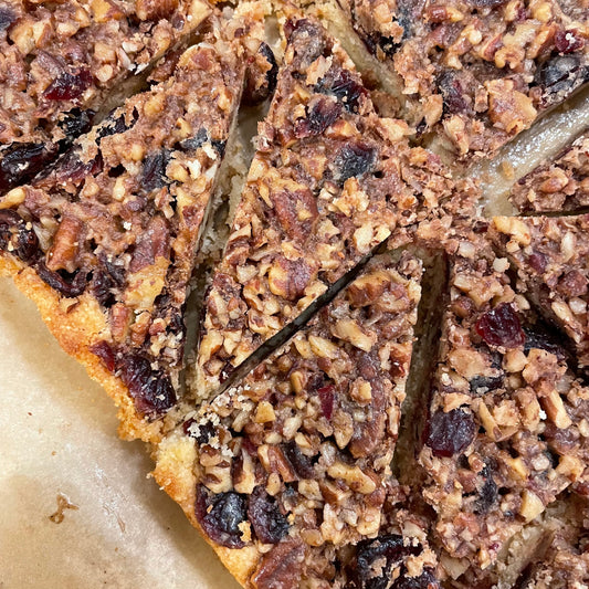 Cranberry Pecan Triangle Bars