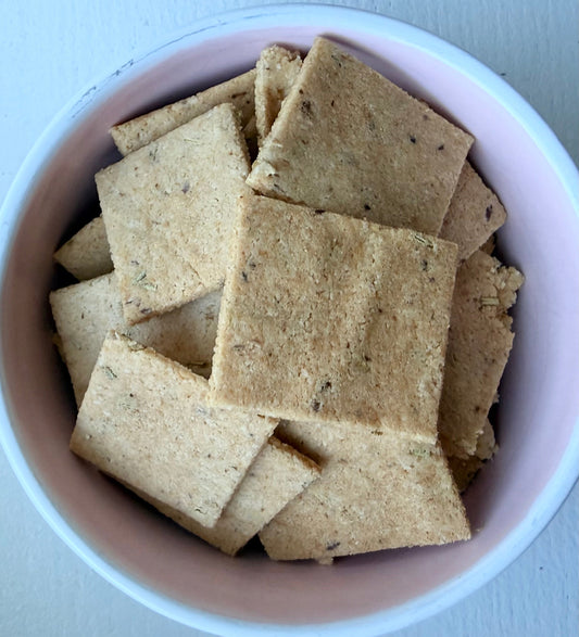 Low Carb Rosemary Olive Oil Crackers