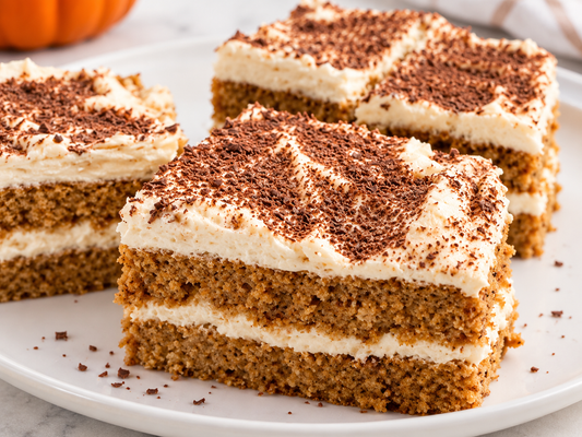 Pumpkin Spice Tiramisu Cake
