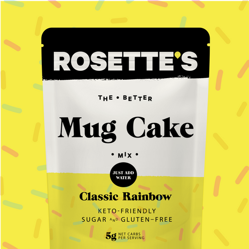 ROSETTE'S Sugar Free Classic Rainbow Sprinkle Mug Cake Mix