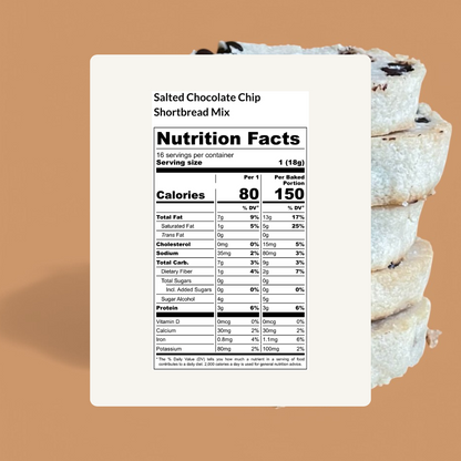 Salted Chocolate Chip Shortbread Cookie Mix