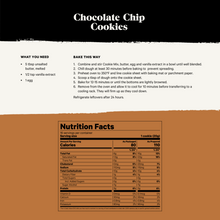 Load image into Gallery viewer, Keto-friendly, low carb, sugar free chocolate chip cookie mix with clean ingredients
